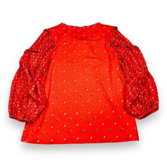 Anthropologie MAEVE Jacquin Lace Sleeve Top - Picture 9 of 13